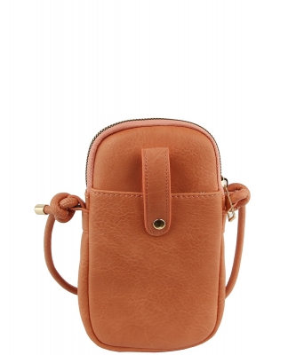 Front Pocket Crossbody Bag Cell Phone Purse LMS204 PEACH